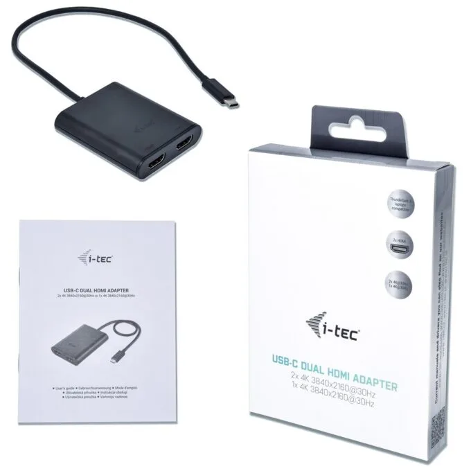 I-TEC USB-C 4K Dual HDMI Adapter - 4K60Hz on both ports, PD passthrough, Plug-and-play — image 4