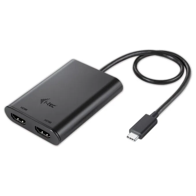 I-TEC USB-C 4K Dual HDMI Adapter - 4K60Hz on both ports, PD passthrough, Plug-and-play — image 1