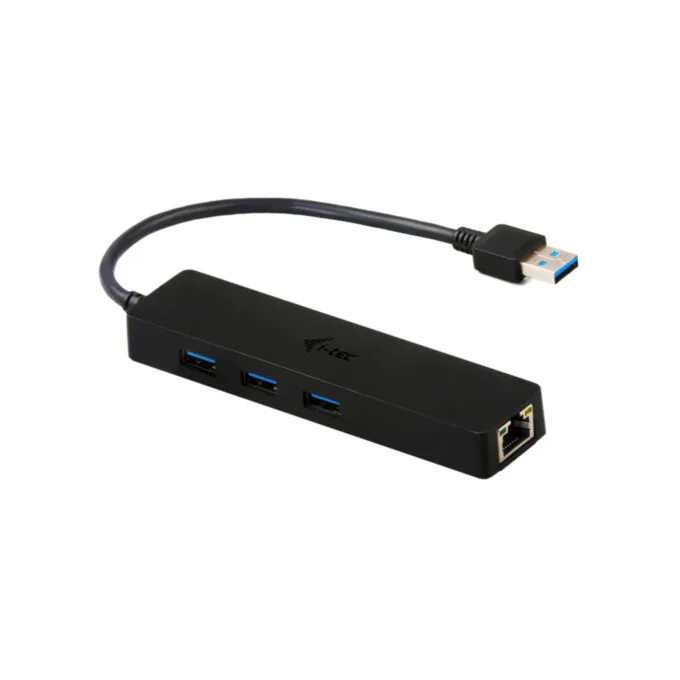 i-tec USB-C Slim Hub - 3-Port with Gigabit Ethernet Adapter - Compact Aluminum USB-C Adapter — image 1