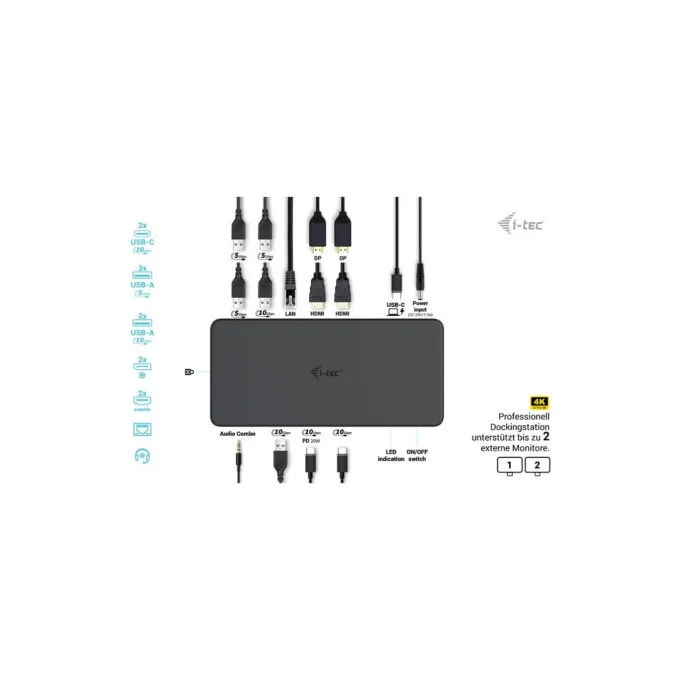 I-Tec USB-C Thunderbolt 3 Dual 4K Docking Station — image 6