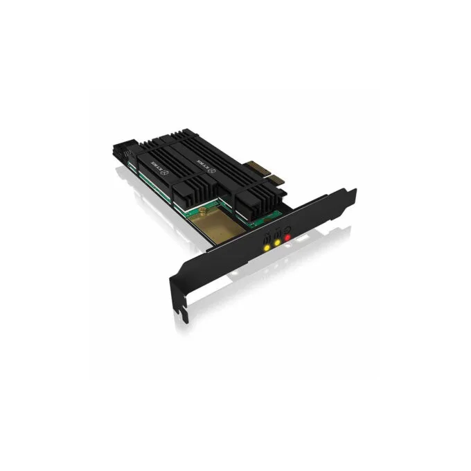IB-PCI215M2-HSL PCIe Card for 2x M.2 SSDs w/ Heatsinks ICY BOX — image 1