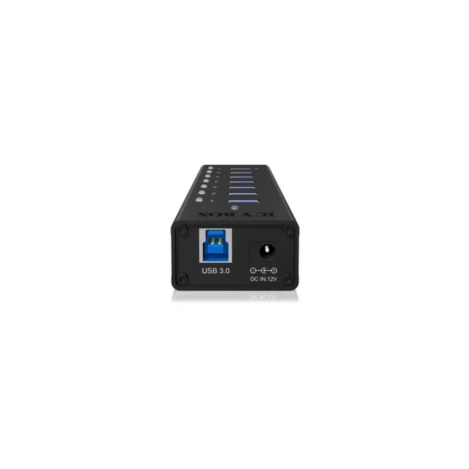 ICY BOX HUB 7Port - IB-AC618 - Black Aluminium, 7x USB 3.2 Gen 1 (3.1 Gen 1) Type-A & Type-B, 0.8 m — image 3
