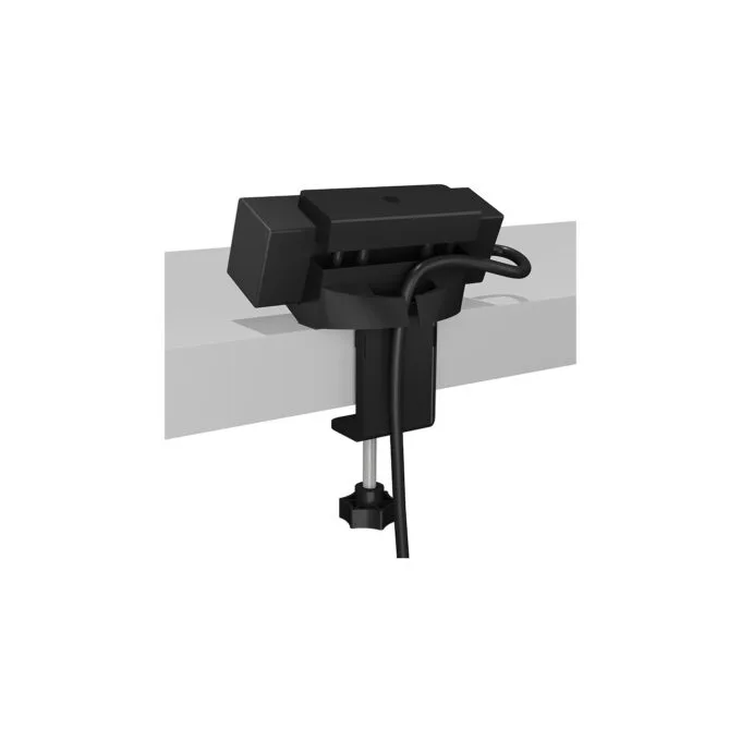 ICY BOX HUB & Power Strip Desk Mount - Black - Desk-mount hub and power strip for tidy workstation — image 4