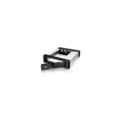 ICY BOX IB-158SK-B Carrier Panel 5.25 to 3.5 SATA/SAS, Trayless EasySwap, Black Aluminium
