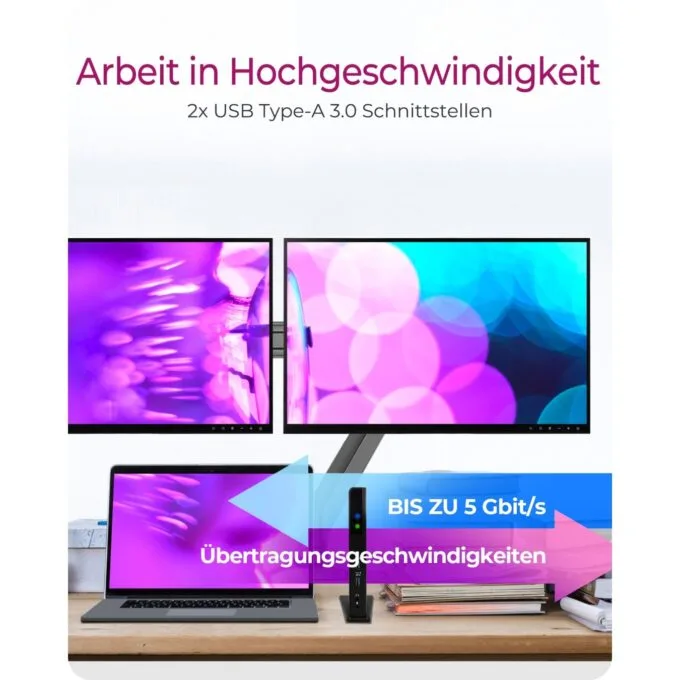 ICY BOX IB-DK2251AC USB-C/A 11-in-1 Docking Station - 6x USB 2x HDMI — image 2