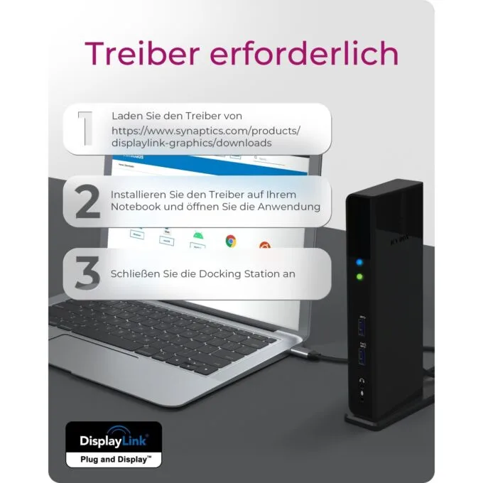 ICY BOX IB-DK2251AC USB-C/A 11-in-1 Docking Station - 6x USB 2x HDMI — image 5