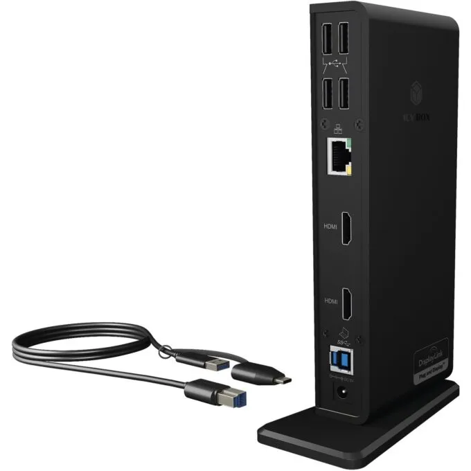 ICY BOX IB-DK2251AC USB-C/A 11-in-1 Docking Station - 6x USB 2x HDMI — image 6