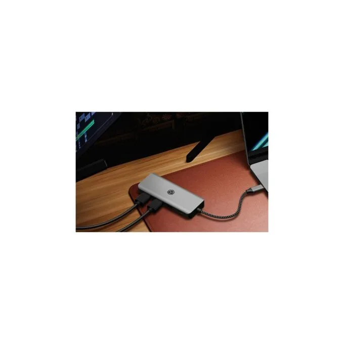 ICY BOX IB-DK4012-CPD USB-C 9-in-1 PD 100W Dock - Anthracite/Black — image 4