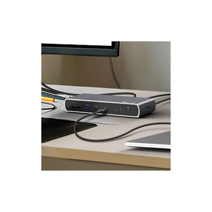 ICY BOX IB-DK4012-CPD USB-C 9-in-1 PD 100W Dock - Anthracite/Black — image 7