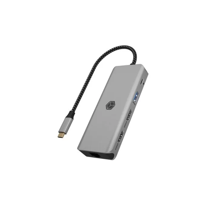 ICY BOX IB-DK4012-CPD USB-C 9-in-1 PD 100W Dock - Anthracite/Black — image 1
