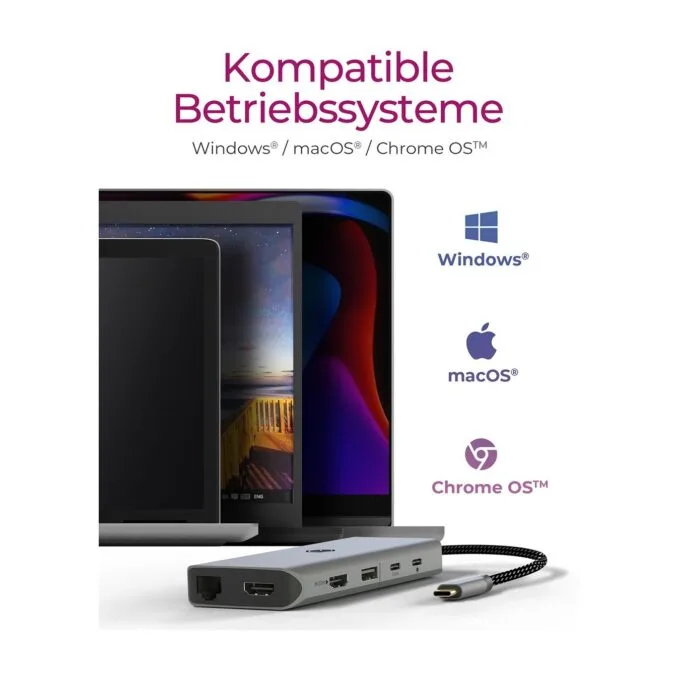 ICY BOX IB-DK4061-CPD USB-C 12-in-1 PD 100W Docking Station - Grey — image 6