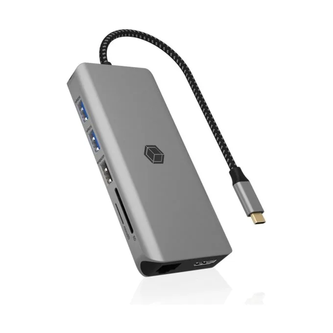 ICY BOX IB-DK4061-CPD USB-C 12-in-1 PD 100W Docking Station - Grey — image 1