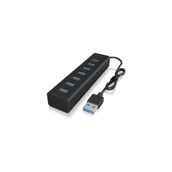 ICY BOX IB-HUB1700-U3 USB 3.0 HUB 7-Port 7xUSB 3.0 - IB-HUB1700-U3 - Black, Aluminium — image 2