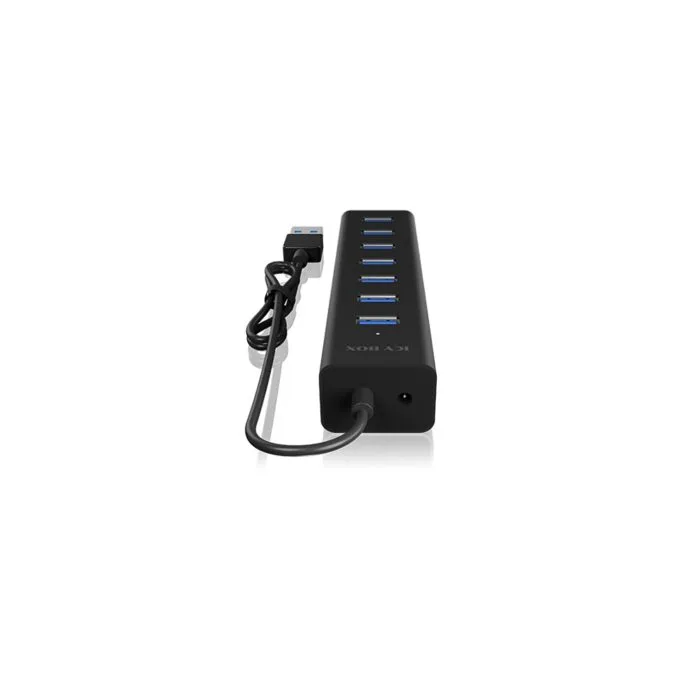 ICY BOX IB-HUB1700-U3 USB 3.0 HUB 7-Port 7xUSB 3.0 - IB-HUB1700-U3 - Black, Aluminium — image 3