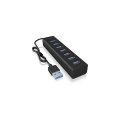 ICY BOX IB-HUB1700-U3 USB 3.0 HUB 7-Port 7xUSB 3.0 - IB-HUB1700-U3 - Black, Aluminium