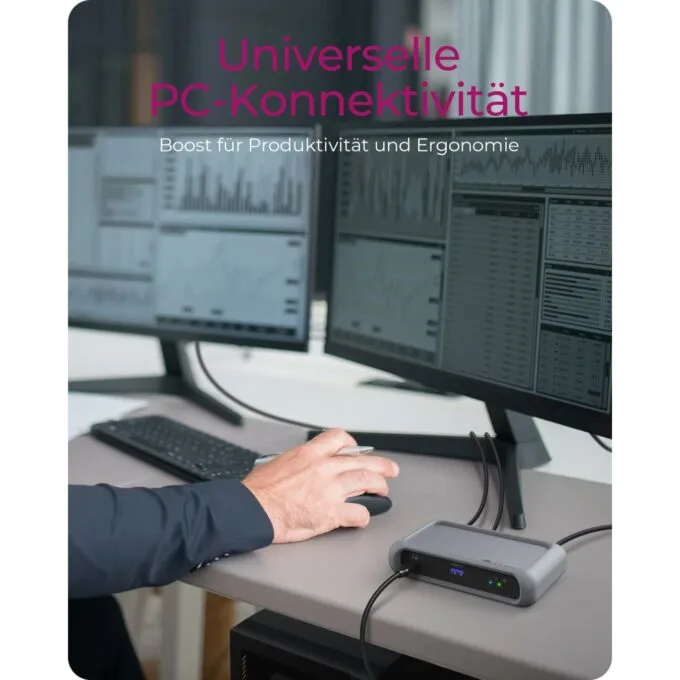 ICY BOX IB-HUB801-TB4 Thunderbolt 4 Hub 4-Port Dock - IB-HUB801-TB4 - Anthracite/Black — image 2