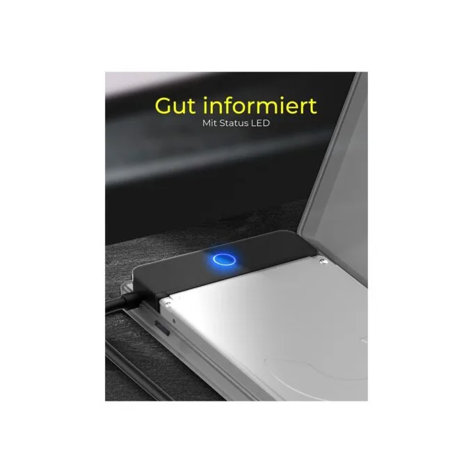 ICY BOX USB 3.2 Gen 1 2.5" SATA HDD/SSD Enclosure - IB-AC603b-U3 - Anthracite/Black — image 6