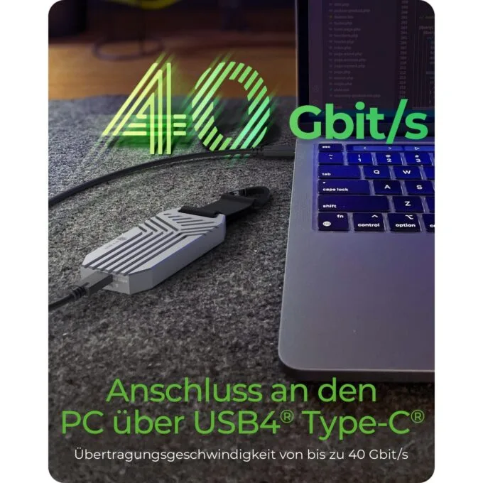 ICY BOX USB4 External NVMe M.2 Enclosure - IB-1919M-C42 - Aluminum — image 7