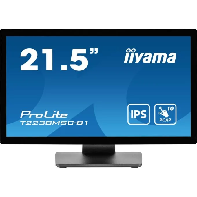 IIYAMA 21.5" Monitor - T2238MSC-B1 - 16:9, M-Touch, HDMI+DP+USB — image 2