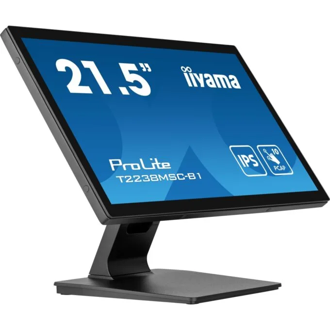 IIYAMA 21.5" Monitor - T2238MSC-B1 - 16:9, M-Touch, HDMI+DP+USB — image 1