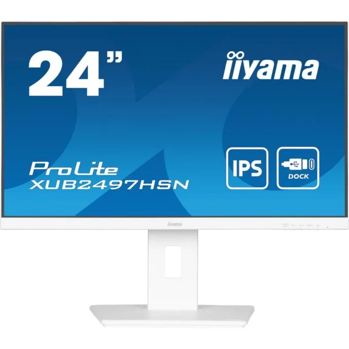 IIYAMA 60.5cm (23.8') XUB2497HSN-W2 16:9 HDMI+DP+USB-C Lift - XUB2497HSN-W2 - 23.8 inch, adjustable height monitor — image 2