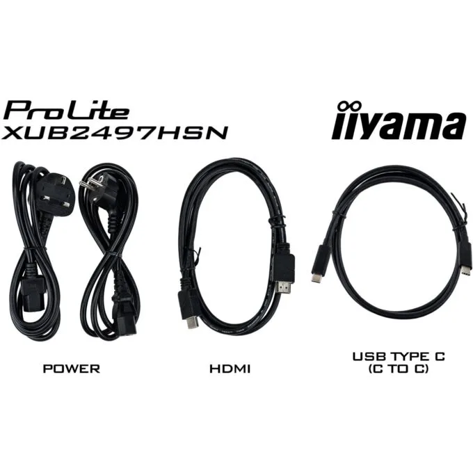 IIYAMA 60.5cm (23.8') XUB2497HSN-W2 16:9 HDMI+DP+USB-C Lift - XUB2497HSN-W2 - 23.8 inch, adjustable height monitor — image 6