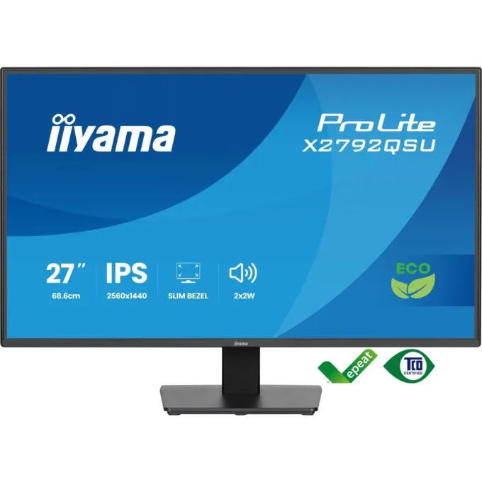 IIYAMA 68.6cm (27') 16:9 HDMI+DP+2xUSB IPS - X2792QSU-B1 - 68.6cm (27'), 16:9, HDMI+DP+2xUSB, IPS — image 2