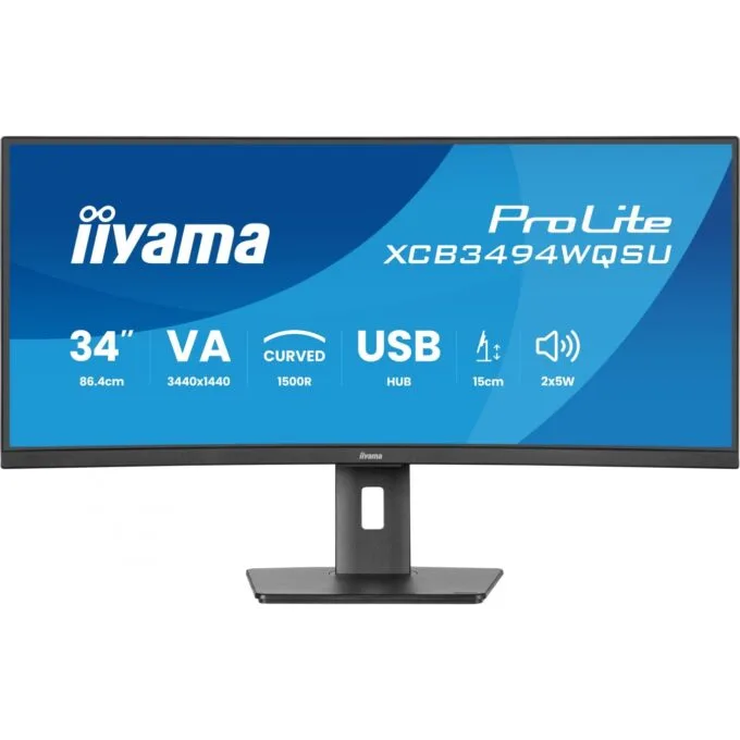 IIYAMA 86.7cm (34') XCB3494WQSU-B1 - 34'' Curved 21:9 IPS Monitor with 2x HDMI, DP, USB — image 6
