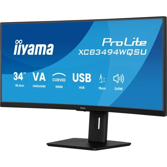 IIYAMA 86.7cm (34') XCB3494WQSU-B1 - 34'' Curved 21:9 IPS Monitor with 2x HDMI, DP, USB — image 8