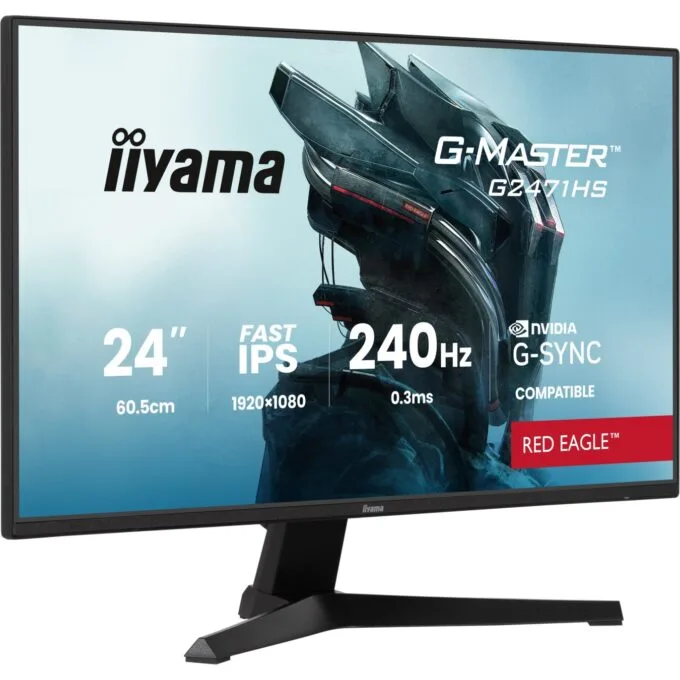 iiyama G-MASTER - G2471HS-B1 - 60.5 cm (23.8") 1920×1080 FHD 16:9 Fast IPS 0.3 ms (MPRT) 240 Hz HDMI 2.0 ×2 DisplayPort 1... — image 3