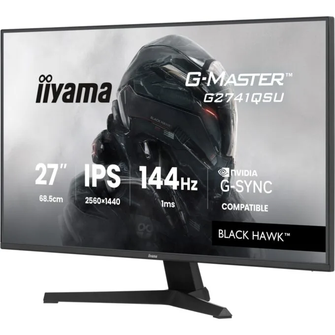 iiyama G-Master - G2741QSU-B1 - 16:9 QHD IPS 1 ms (MPRT) 144 Hz HDMI 2.0 DisplayPort 1.4 VESA 100... — image 2