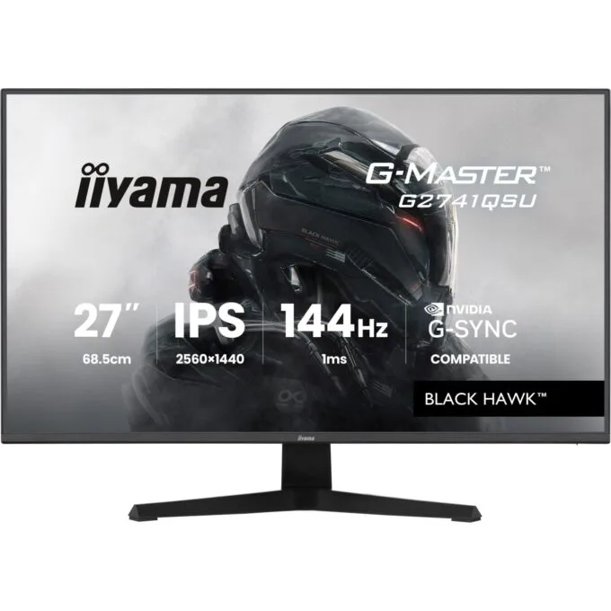 iiyama G-Master - G2741QSU-B1 - 16:9 QHD IPS 1 ms (MPRT) 144 Hz HDMI 2.0 DisplayPort 1.4 VESA 100... — image 1