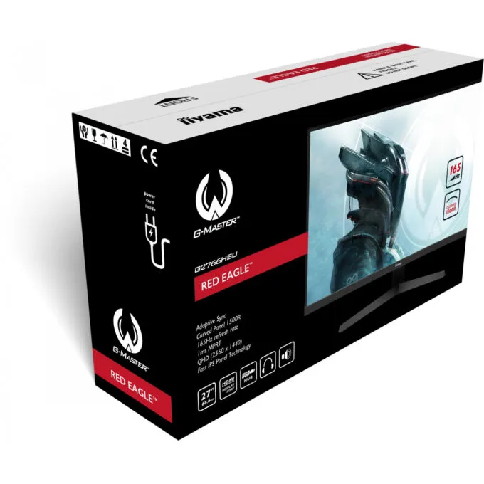 iiyama G-MASTER G2766HSU - 27" Curved VA Gaming Monitor, FHD 1920x1080, 165Hz, 1ms, FreeSync Premium, Black — image 8