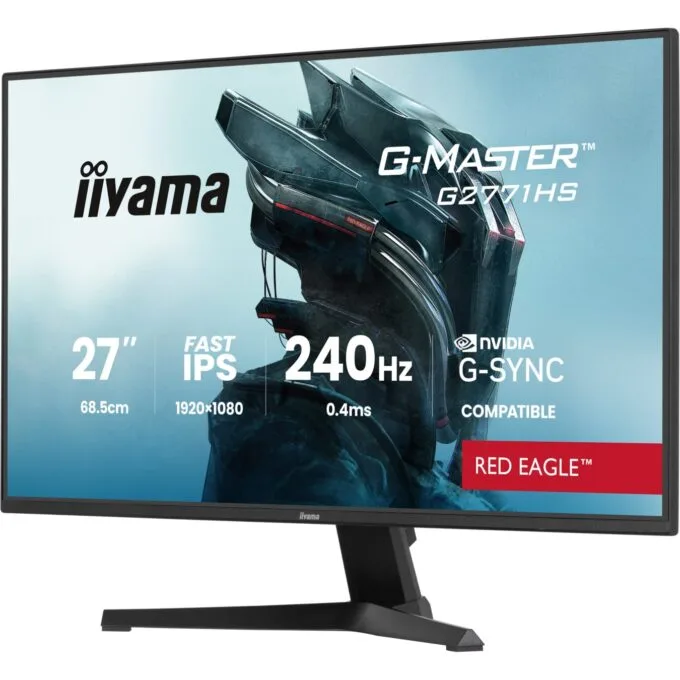 iiyama G-Master - G2771HS-B1 - 68.6 cm 27? (1920×1080) 16:9 FHD Fast IPS 0.4 ms 240 Hz HDMI DisplayPort VESA Black — image 2