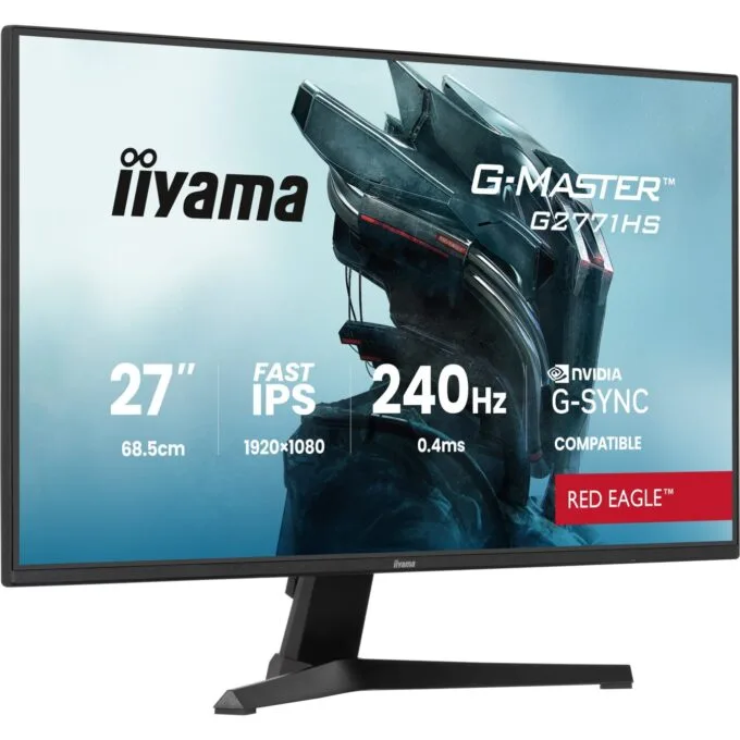 iiyama G-Master - G2771HS-B1 - 68.6 cm 27? (1920×1080) 16:9 FHD Fast IPS 0.4 ms 240 Hz HDMI DisplayPort VESA Black — image 4