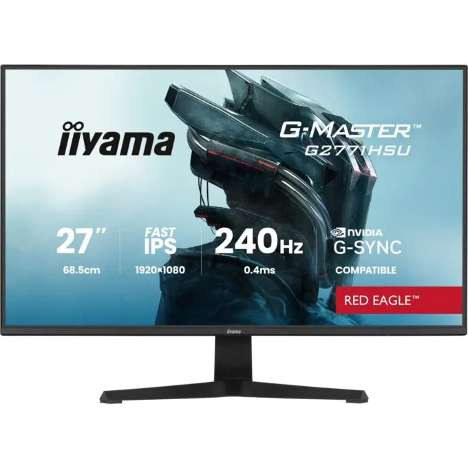 iiyama G-Master - G2771HSU-B1 - 68.6 cm (27-inch) (1920x1080) 16:9 FHD Fast IPS 0.4 ms 240 Hz HDMI DisplayPort USB-C VESA Black — image 1