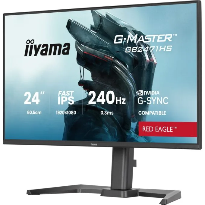 iiyama G-Master - GB2471HSU-B1 - 60.5 cm 23.8 (1920×1080) 16:9 FHD Fast IPS 0.3 ms 240 Hz HDMI DisplayPort VESA Black — image 5
