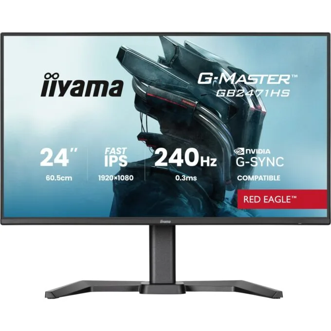 iiyama G-Master - GB2471HSU-B1 - 60.5 cm 23.8 (1920×1080) 16:9 FHD Fast IPS 0.3 ms 240 Hz HDMI DisplayPort VESA Black — image 1