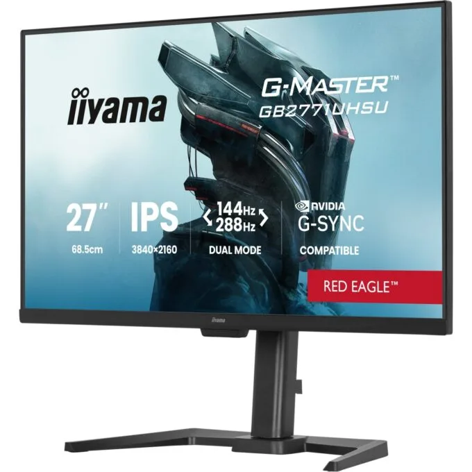 iiyama G-MASTER - GB2771UHSU-B1 - 68.6 cm 27' (3840×2160) 16:9 IPS 0.8 ms 144 Hz HDMI 2.1 ×2 DisplayPort 1.4 USB Hub VESA — image 2