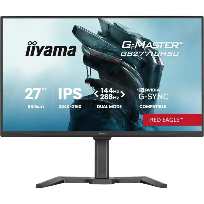 iiyama G-MASTER - GB2771UHSU-B1 - 68.6 cm 27' (3840×2160) 16:9 IPS 0.8 ms 144 Hz HDMI 2.1 ×2 DisplayPort 1.4 USB Hub VESA — image 1