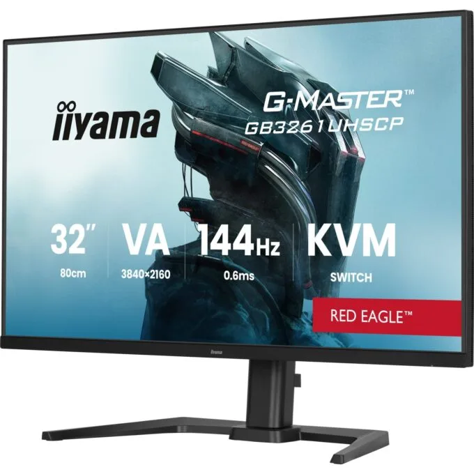 iiyama G-MASTER - GB3261UHSCP-B1 - 80 cm (31.5"), 3840x2160, 16:9, VA, 0.6ms, 144Hz, HDMI 2.1×2, DisplayPort 1.4, USB-C — image 2