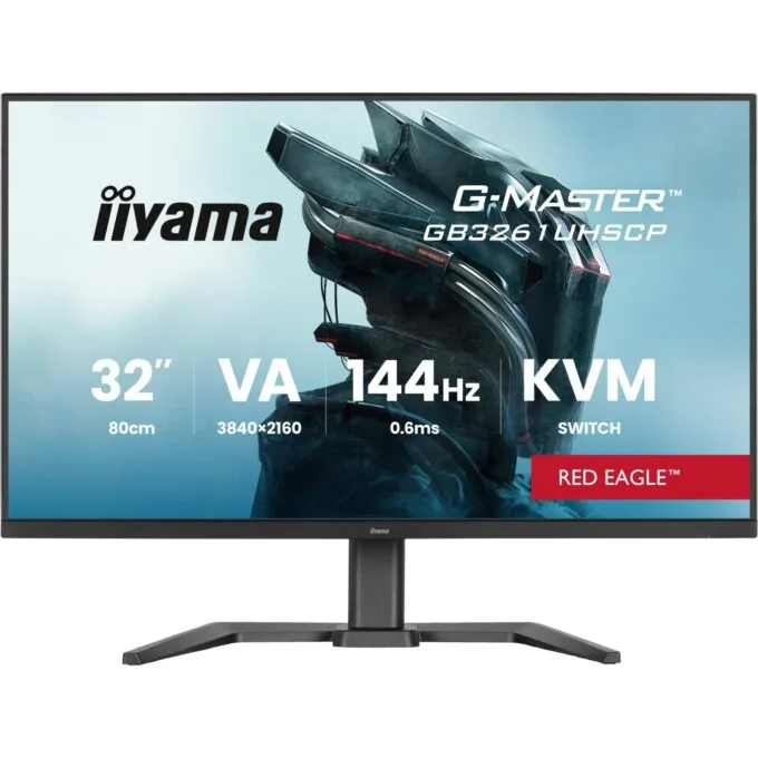 iiyama G-MASTER - GB3261UHSCP-B1 - 80 cm (31.5"), 3840x2160, 16:9, VA, 0.6ms, 144Hz, HDMI 2.1×2, DisplayPort 1.4, USB-C — image 1