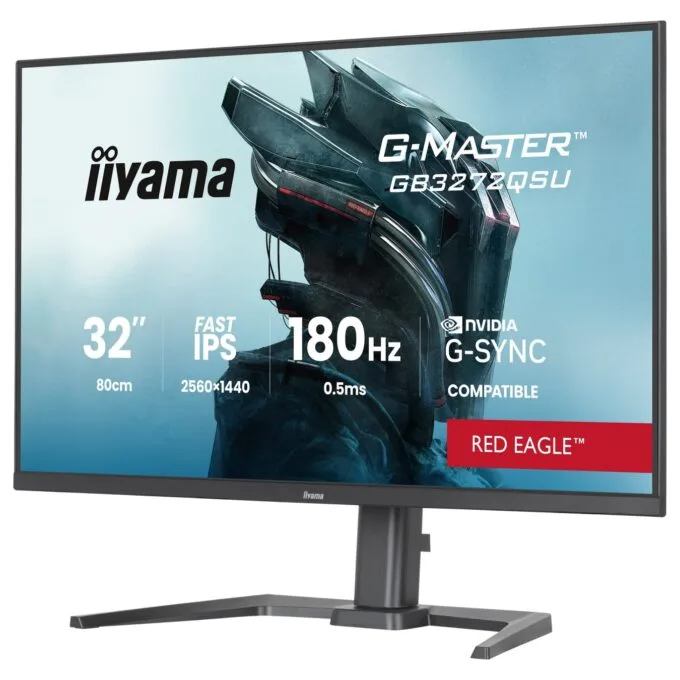 iiyama G-MASTER - GB3272QSU-B1 - 80 cm (31.5"), 2560x1440, 16:9 IPS, 0.5 ms, 180 Hz, HDMI ×2, DisplayPort, USB-Hub, VESA — image 2