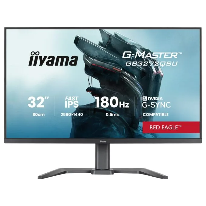 iiyama G-MASTER - GB3272QSU-B1 - 80 cm (31.5"), 2560x1440, 16:9 IPS, 0.5 ms, 180 Hz, HDMI ×2, DisplayPort, USB-Hub, VESA — image 1