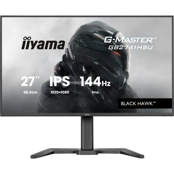 iiyama - GB2741HSU-B1 - 16:9 FHD Fast IPS 1 ms 144 Hz HDMI DisplayPort VESA 100×100 Black — image 1