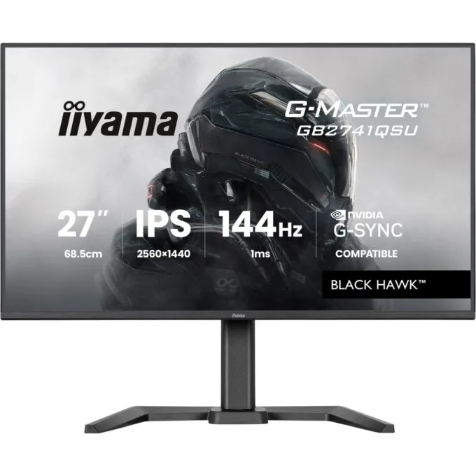 iiyama - GB2741QSU-B1 - 68.6 cm 27? (2560×1440) 16:9 QHD IPS 1 ms 144 Hz HDMI DisplayPort VESA 100×100 Black — image 1