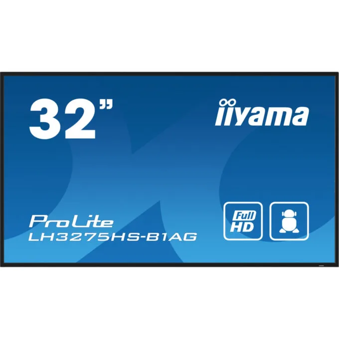 iiyama LH3275HS-B1AG - 32" FHD Android 11 Digital Signage, IPS, 500cd/m², 4GB/32GB, Wi-Fi5, 2×HDMI/DP1.2, Black — image 2