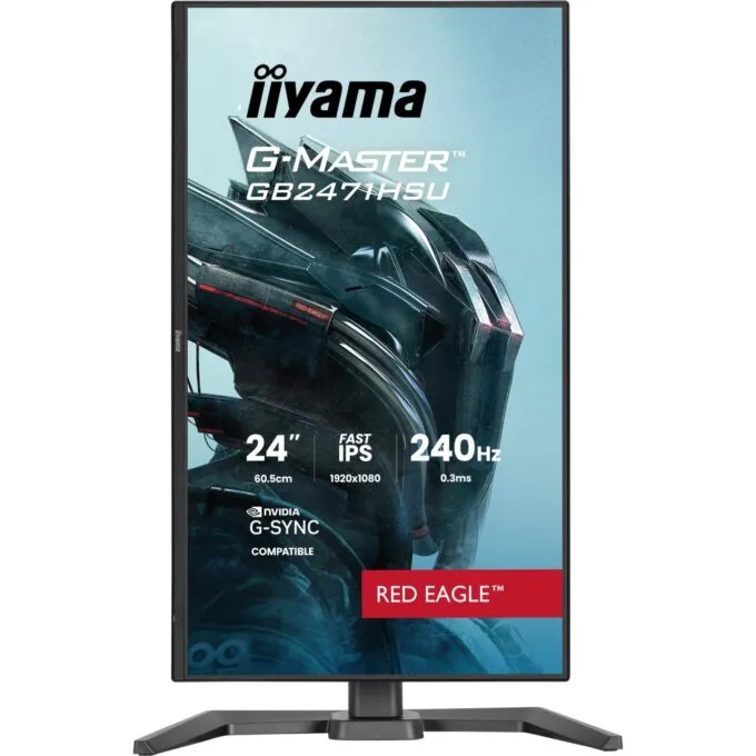 iiyama Monitor - GB2471HSU-B1 - 60.5 cm 23.8" (1920×1080) 16:9 Fast IPS 0.3ms (MPRT) 240 Hz HDMI 2×DisplayPort USB-C VESA 100 — image 2