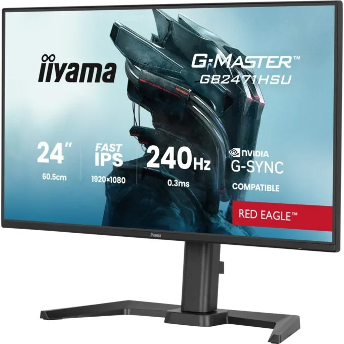 iiyama Monitor - GB2471HSU-B1 - 60.5 cm 23.8" (1920×1080) 16:9 Fast IPS 0.3ms (MPRT) 240 Hz HDMI 2×DisplayPort USB-C VESA 100 — image 5