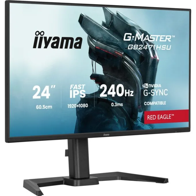 iiyama Monitor - GB2471HSU-B1 - 60.5 cm 23.8" (1920×1080) 16:9 Fast IPS 0.3ms (MPRT) 240 Hz HDMI 2×DisplayPort USB-C VESA 100 — image 6